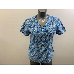 O2 Scrub Women's Medical Scrub Top Size Small